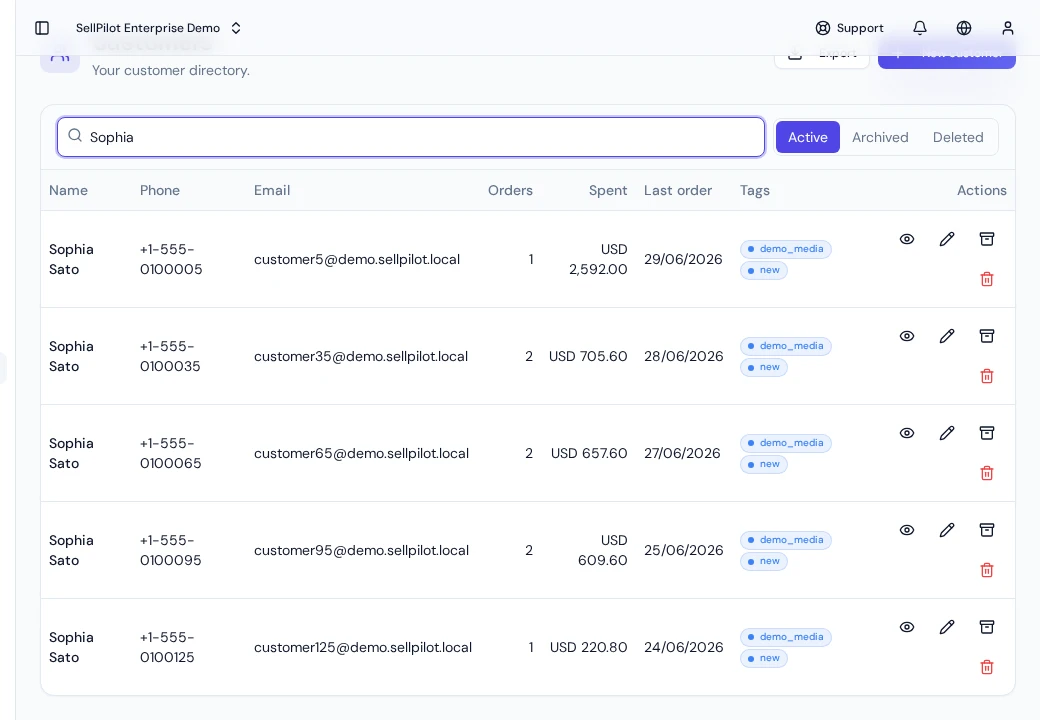 Search — Customer Profiles