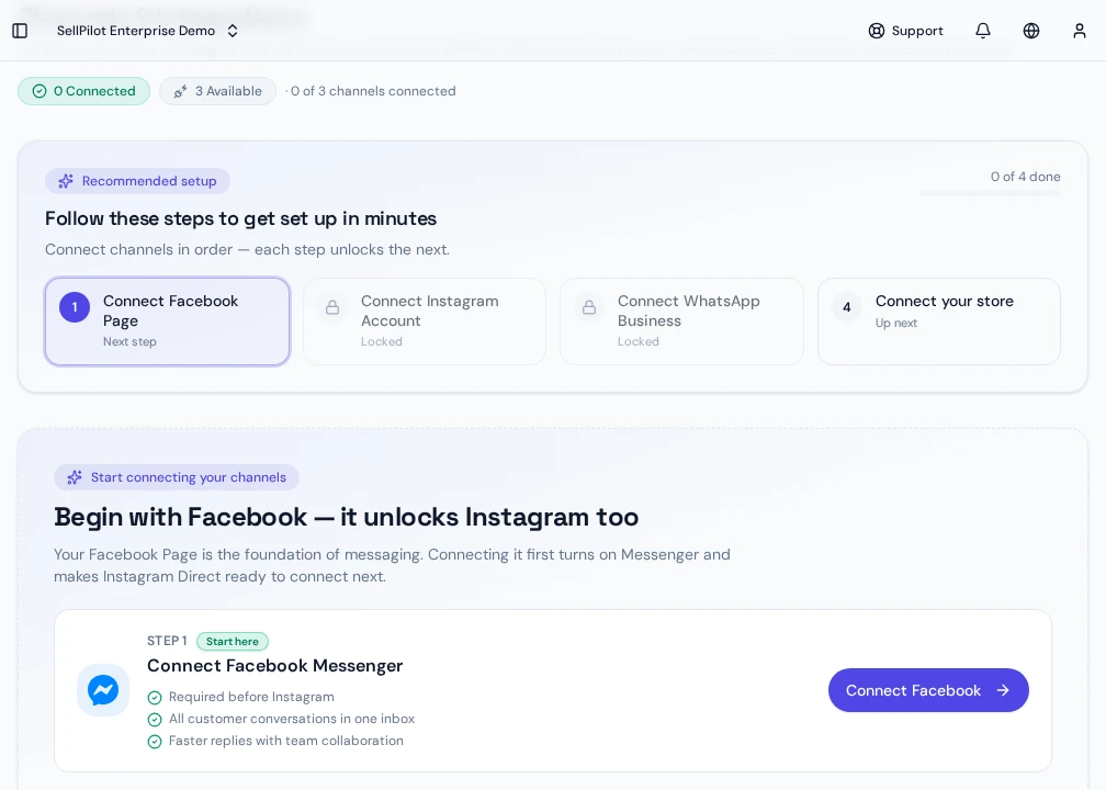 Connected state — Connect Instagram