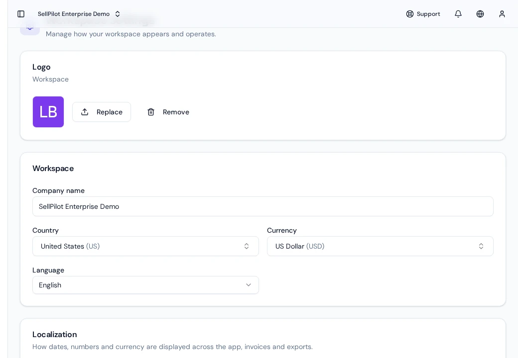 Overview — Workspace Settings